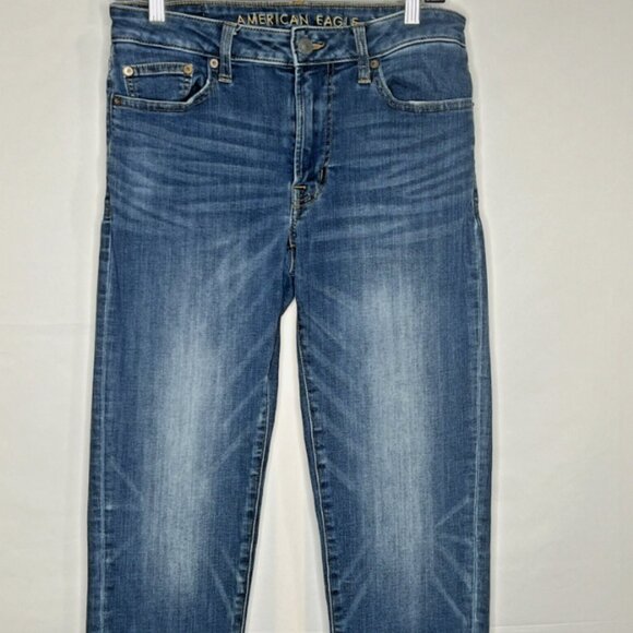 American Eagle Jeans 30x34 Blue Slim Flex Medium Wash Denim - Picture 2 of 13